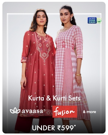 Kurta & Kurts Sets Under 599 Avaasa Fusion and more